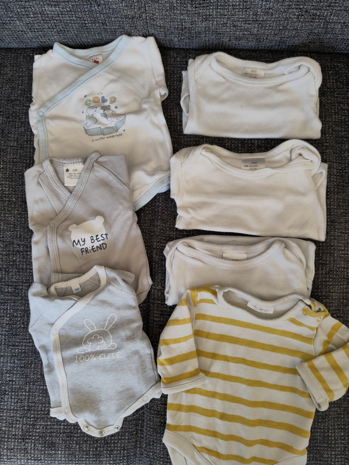 baby bodies/rompertjes met lange mouwen m50/56, Kinderen en Baby's, Babykleding | Maat 50, Ophalen