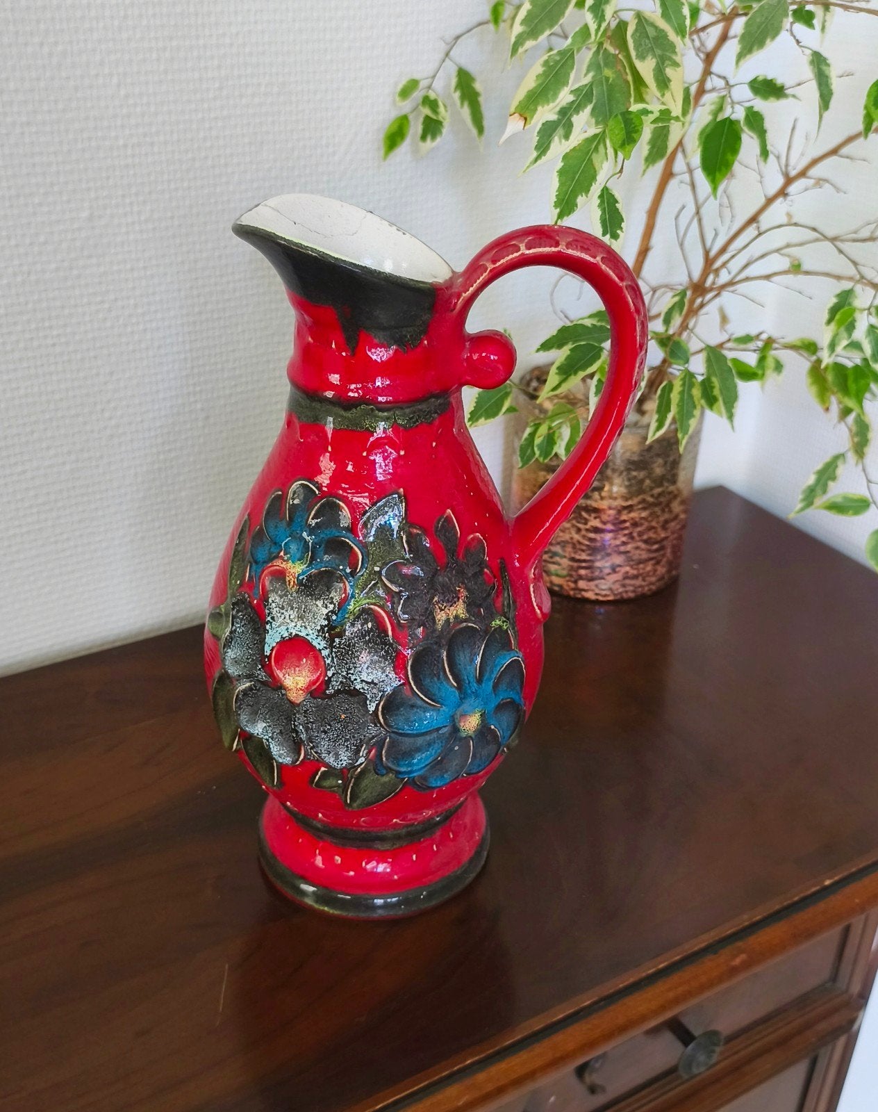 Carafe rouge BAY W-GERMANY 99 30, Antiquités & Art, Enlèvement ou Envoi