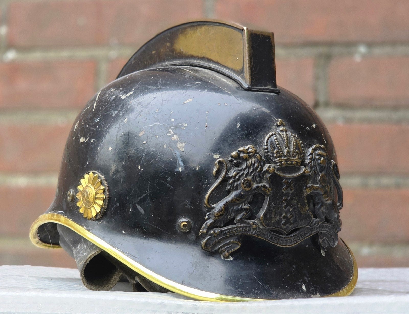 Casque de sapeurs-pompiers néerlandais Amsterdam casque pomp, Collections, Enlèvement ou Envoi