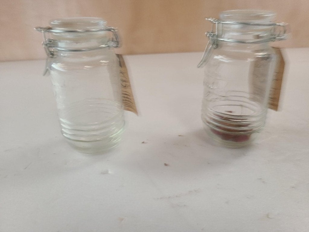 2 glazen potjes, Enlèvement ou Envoi, Neuf