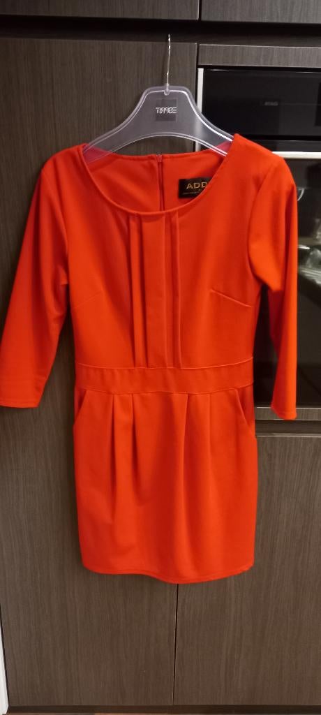 rode jurk steps by Addy van den Krommenacker maat S, Kleding | Dames, Jurken, Zo goed als nieuw, Maat 36 (S), Rood, Boven de knie