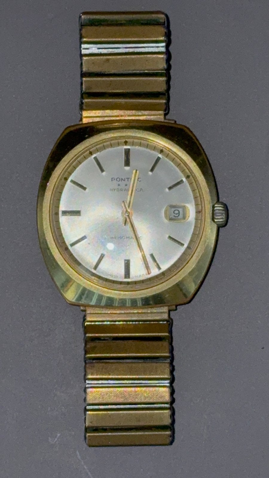 Pontiac herenhorloge. Compleet nieuw binnenwerk en glas., Montre-bracelet, Autres marques, Enlèvement ou Envoi, Utilisé