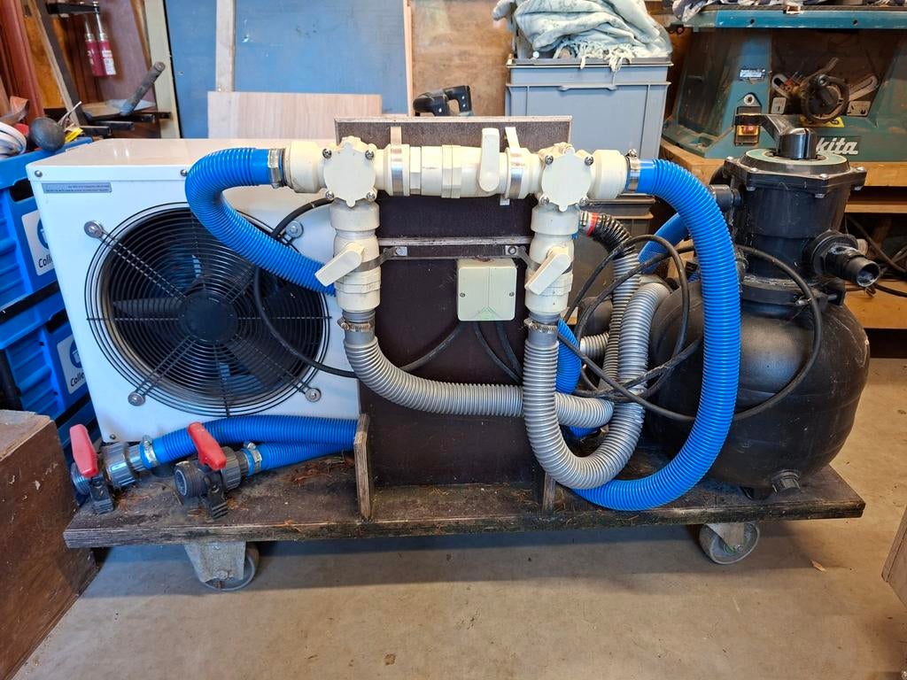 Zwembadpomp + warmtepomp, Doe-het-zelf en Bouw, Motoren, Ophalen