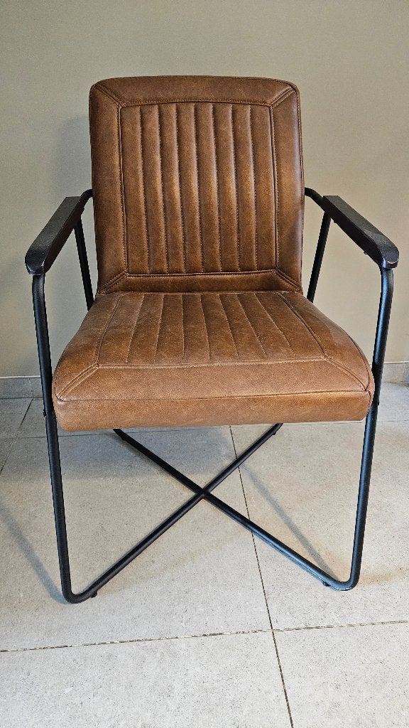 6 stoelen, Huis en Inrichting, Stoelen, Ophalen, Bruin, Nieuw, Leer