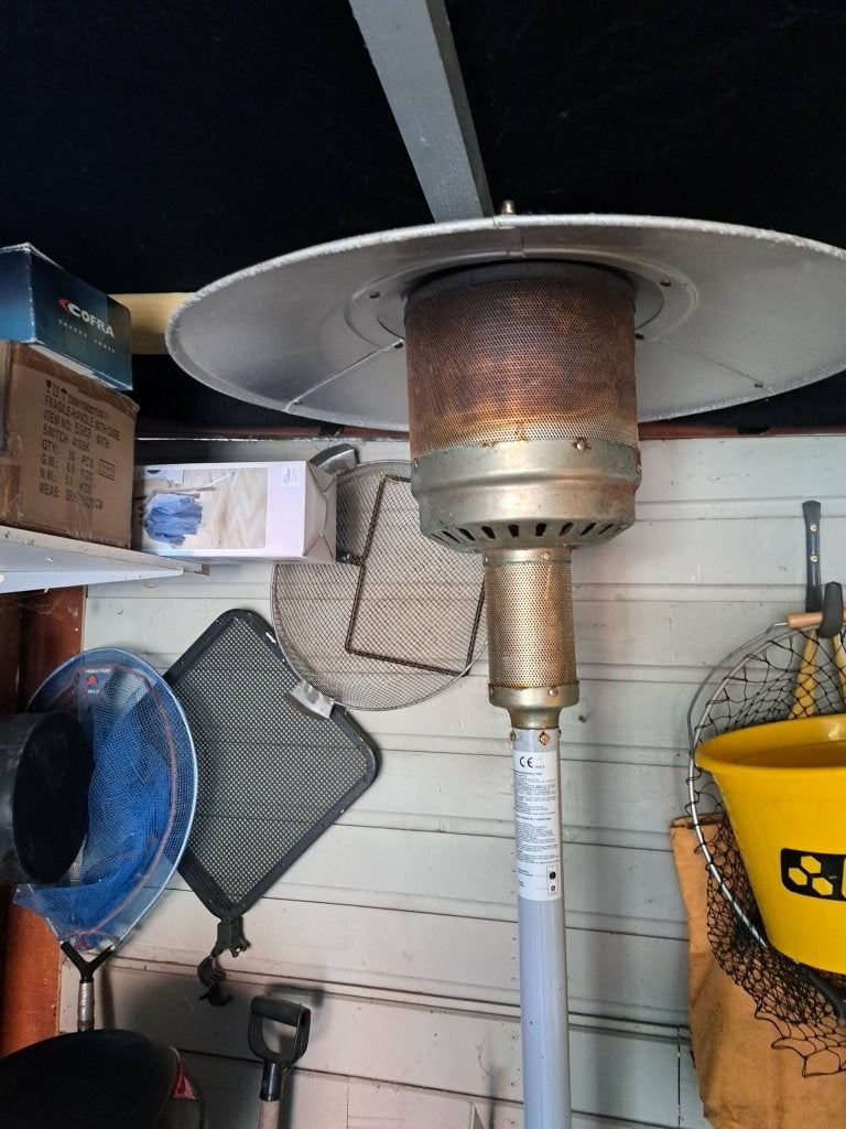 terras verwarmer, Tuin en Terras, Tuinstoelen, Ophalen of Verzenden, Gebruikt, Metaal