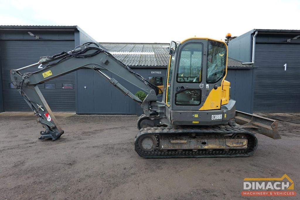 Volvo ECR88 Mono giek - airco - draaisorteer hydrauliek leid, Graafmachine