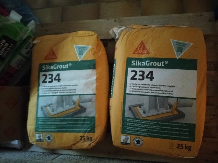 Mortier antirétrécissement sika 234, Enlèvement, Neuf