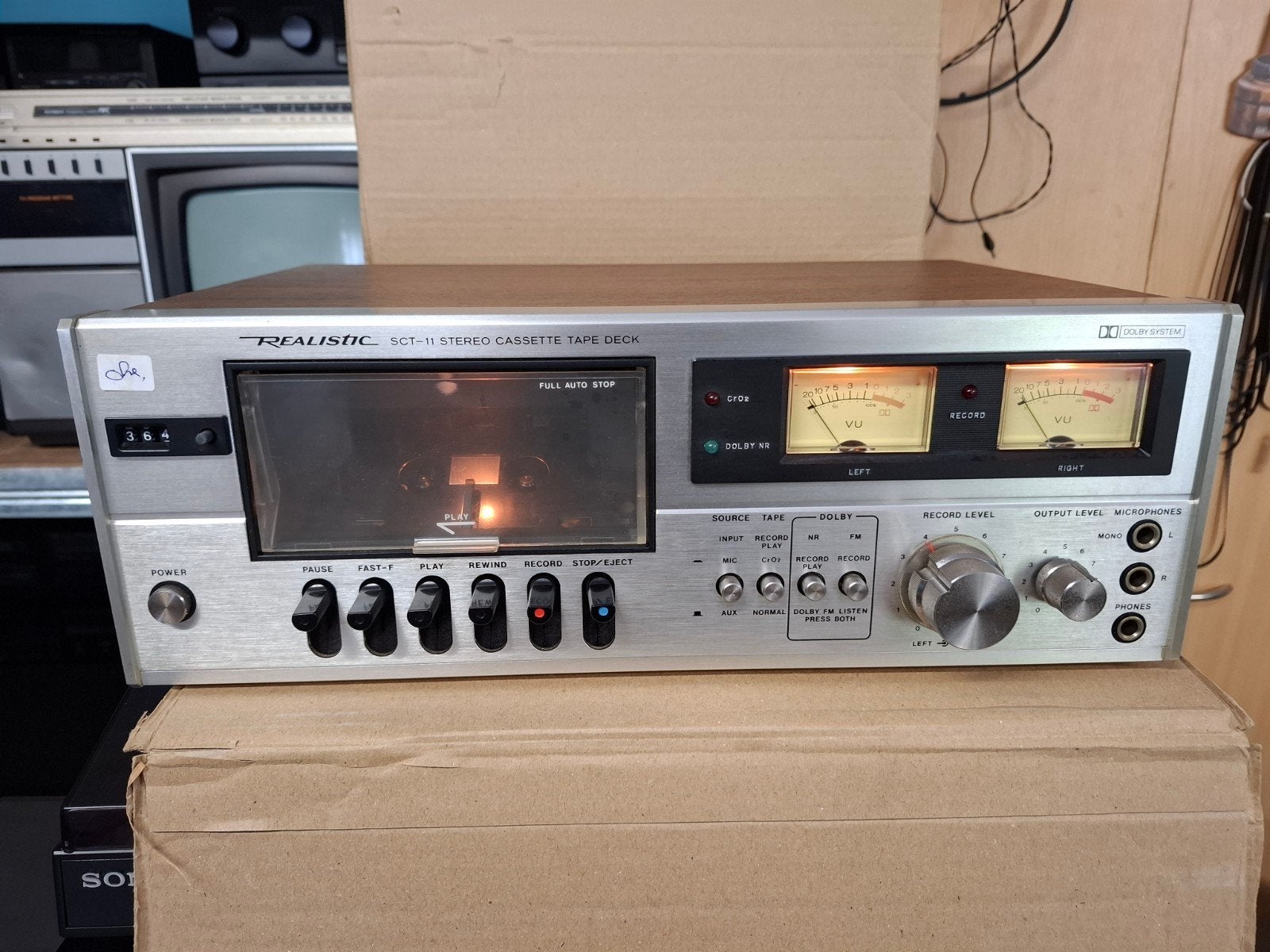 prachtige cassette dek realistic koopje, TV, Hi-fi & Vidéo, Enlèvement