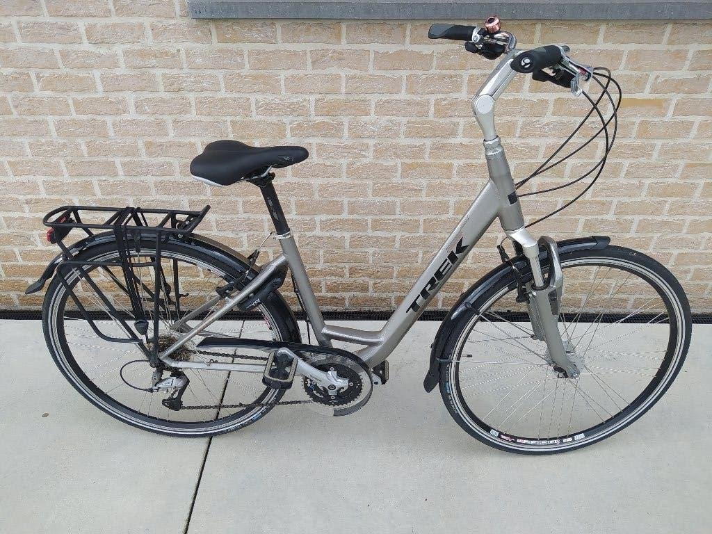 Aluminium damesfiets Trek T300 bijna nieuw., Velgrem, Versnellingen, Zo goed als nieuw, Minder dan 47 cm