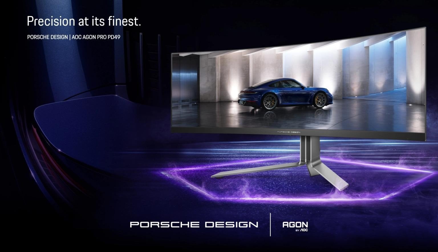AOC PD49 Porsche Design Curverd OLED monitor 49" 240hz 0,03m, Gaming, Kantelbaar, AOC, Zo goed als nieuw