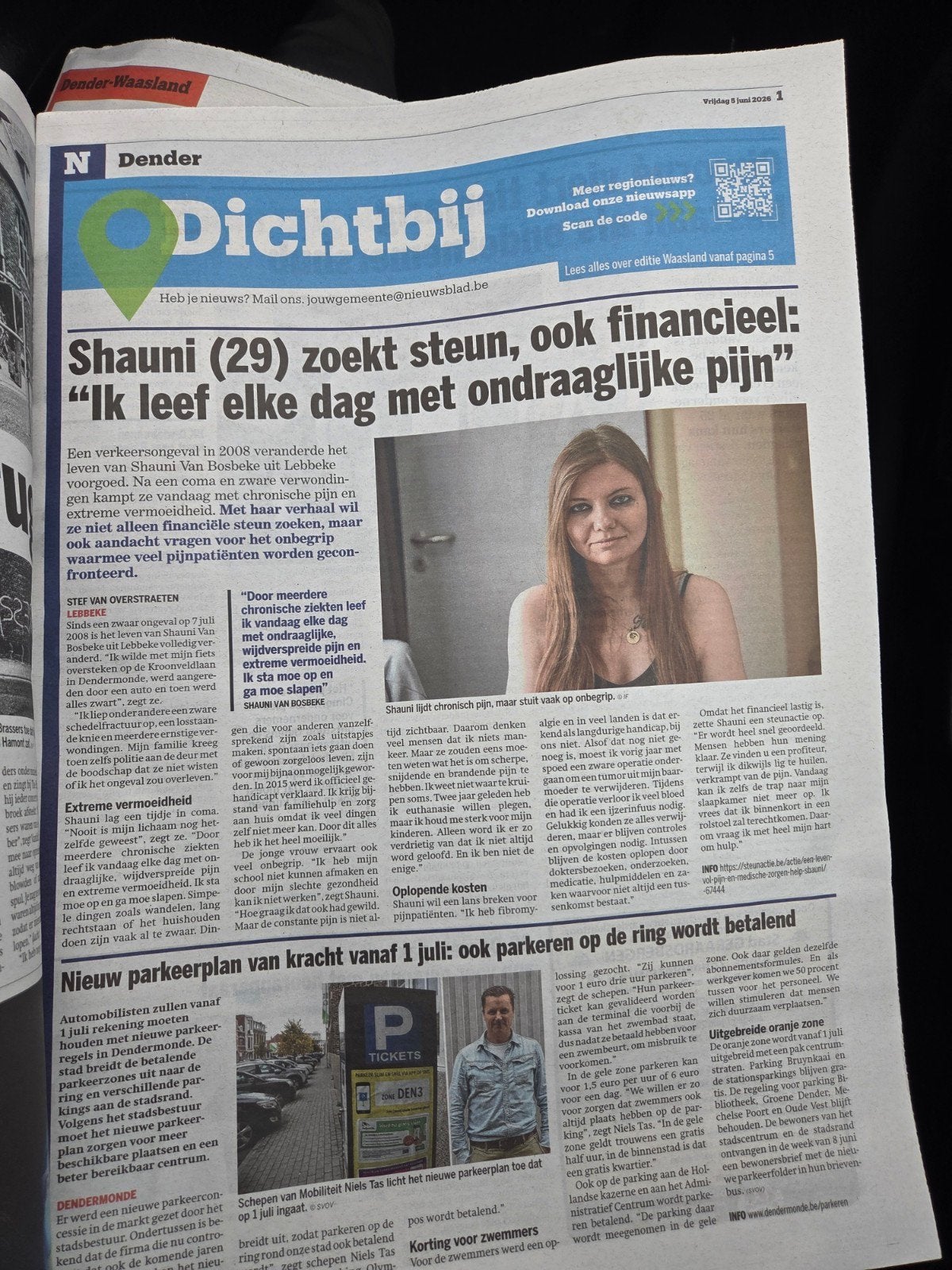 Steunactie voor Shauni ️, Verzamelen, Ophalen, 1980 tot heden, Krant