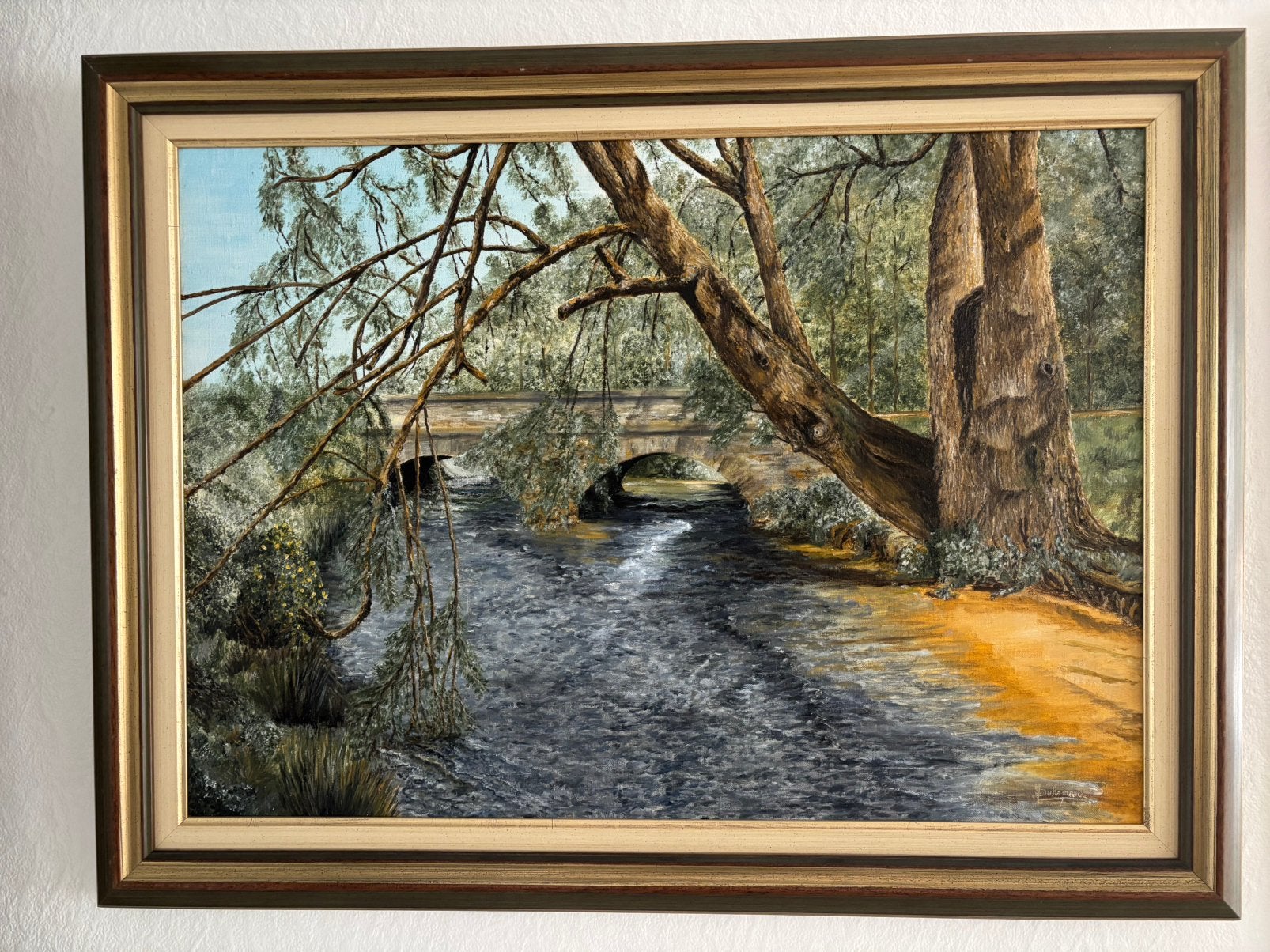 Tableau peinture sur toile Duhameau, Antiquités & Art, Art | Peinture | Classique, Peinture à l'huile, Paysage, Signé, Enlèvement