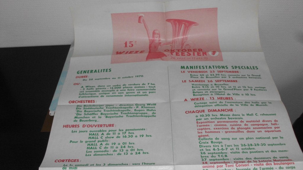 Programa 15 wieze oktoberfeesten affiche, Collections, Enlèvement ou Envoi, Comme neuf