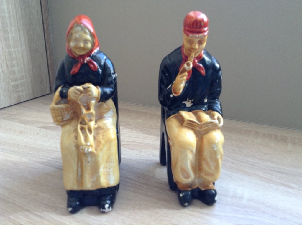 Oude beeldjes - landbouwerskoppel, Verzamelen, Ophalen of Verzenden, Gebruikt, Overige typen
