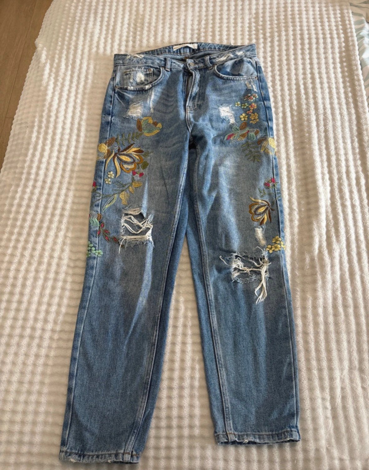 Jean’s broderie taille 40 STRADIVARIUS, Ophalen, Zo goed als nieuw