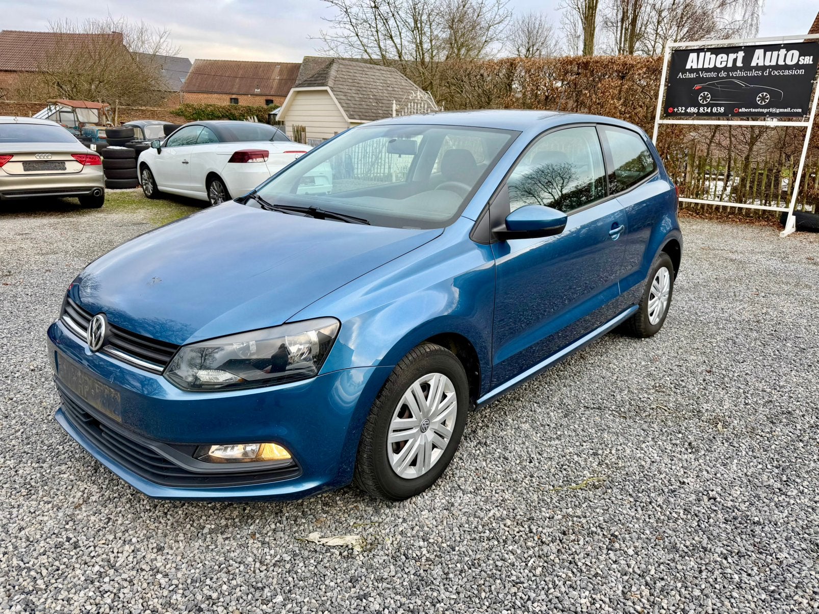 VW POLO 1.0 BENZINE 44.KW. AIRCO. EURO 6b, Auto's, Voorwielaandrijving, Euro 6, Blauw, Start-stop-systeem
