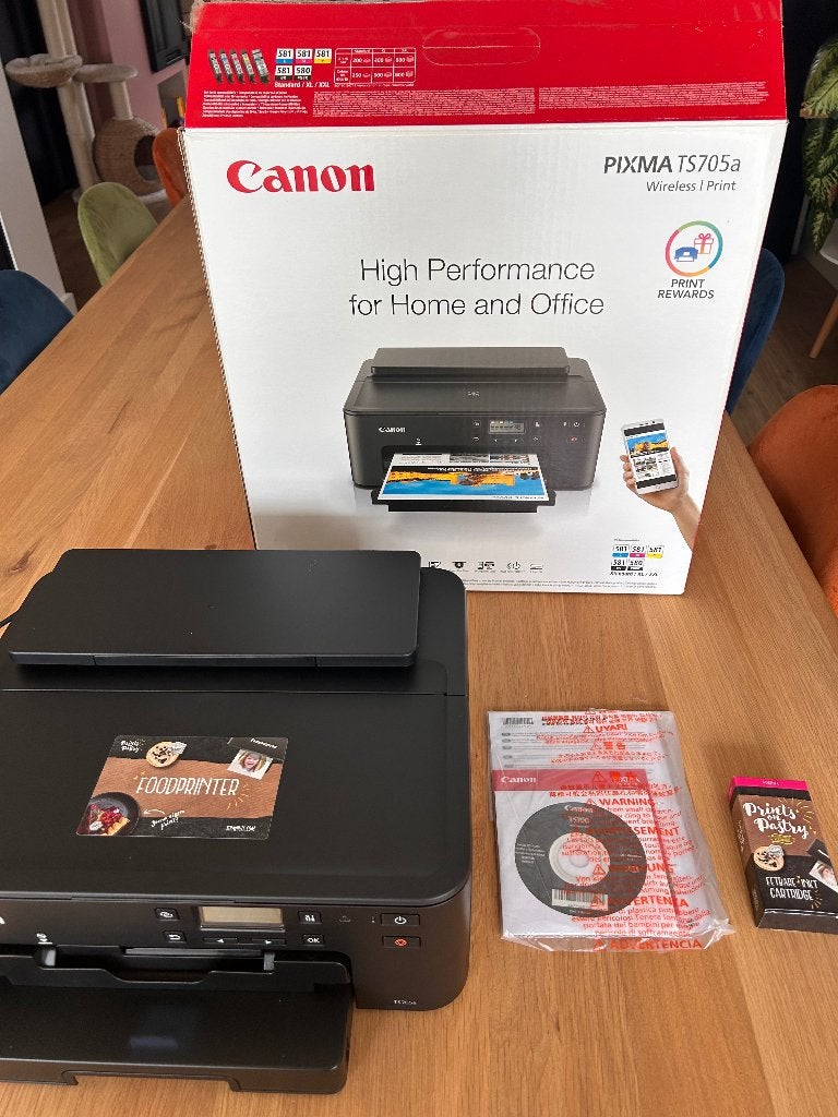 Imprimante alimentaire Canon TS705, Enlèvement ou Envoi, Autres marques, Autres types, Comme neuf