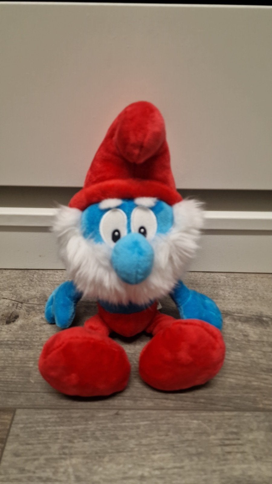 Peluche Grand Schtroumpf 30 cm, Enlèvement ou Envoi, Comme neuf, Grand Schtroumpf, Poupée, Figurine ou Peluche