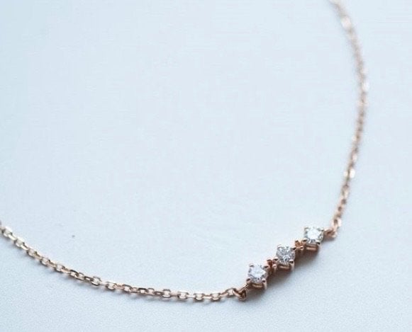 Armband NIEUW 18 karaat goud met 3 diamantjes 0.3ct, Nieuw, Ophalen of Verzenden, Met edelsteen, Goud