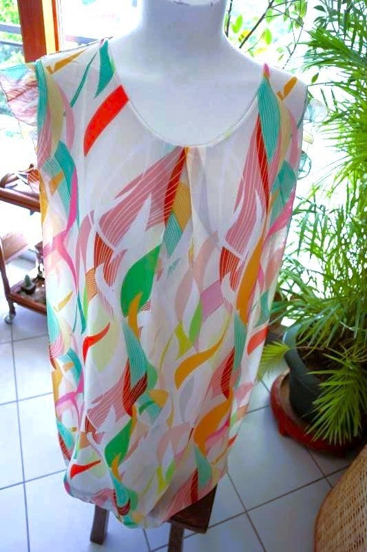 sfeervol licht fijn losse jurk, Taille 42/44 (L), Autres couleurs, Comme neuf, Sous le genou