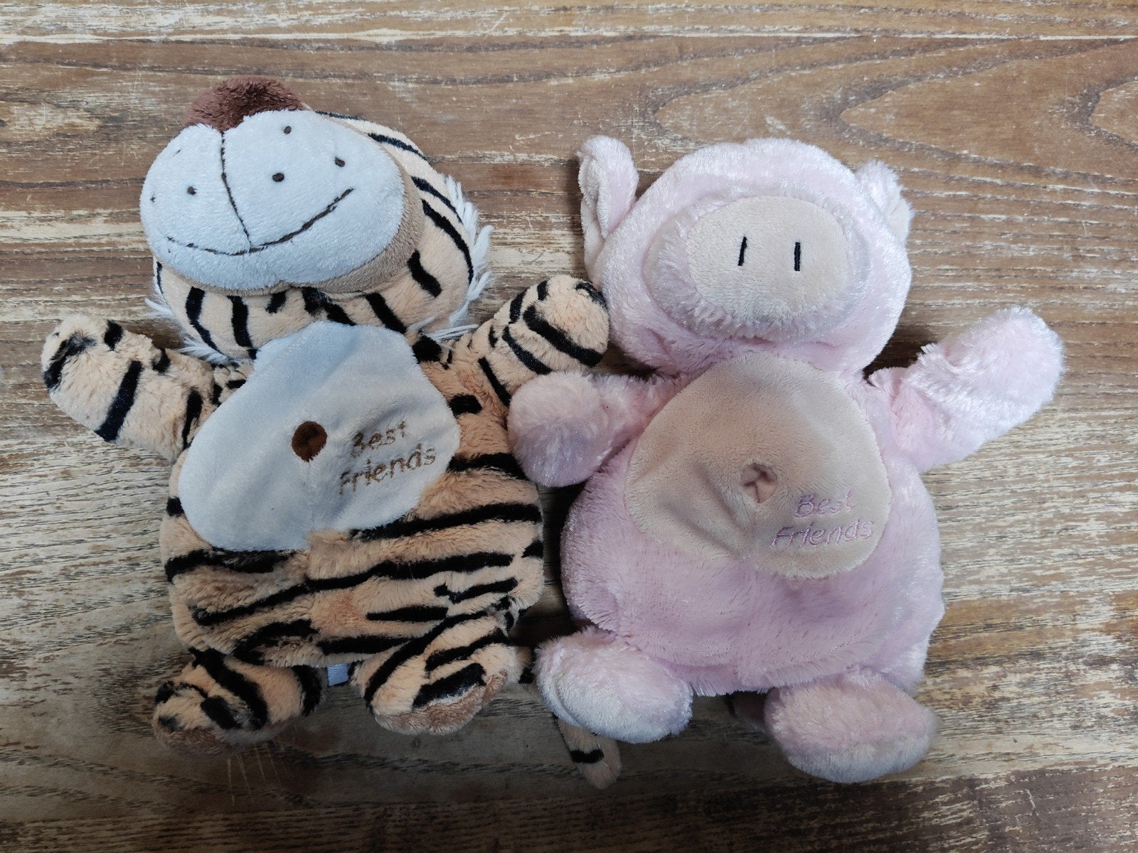 Poppenkastpoppen "Best Friends" Tijger & Varken, Kinderen en Baby's, Ophalen, Zo goed als nieuw