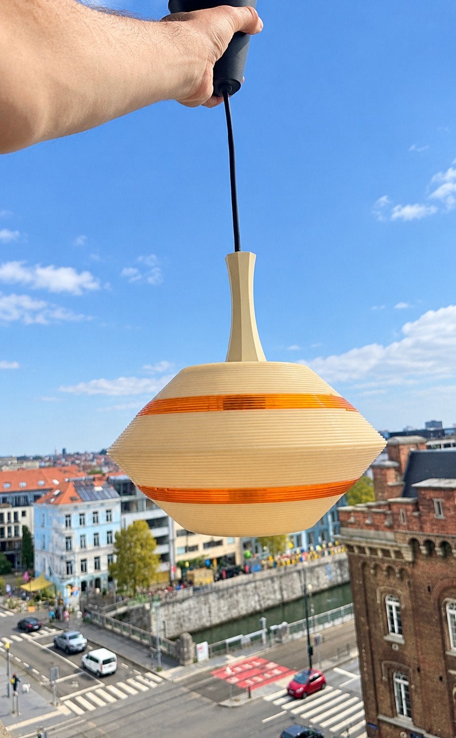 Rotaflex Lampe suspension vintage 1960, Enlèvement ou Envoi, Vintage, Comme neuf, Synthétique