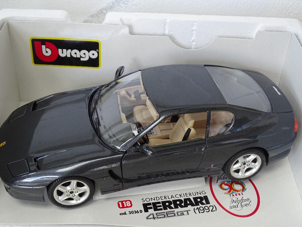 Ferrari 456GT (1992) 1:18 Bburago, Enlèvement ou Envoi, Utilisé, Voiture, Burago