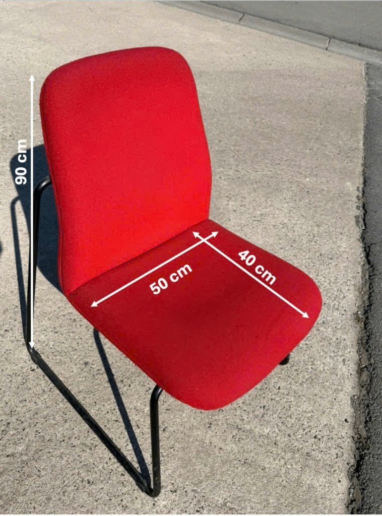 fauteuil bureau, Enlèvement, Utilisé, Rouge, Chaise de bureau