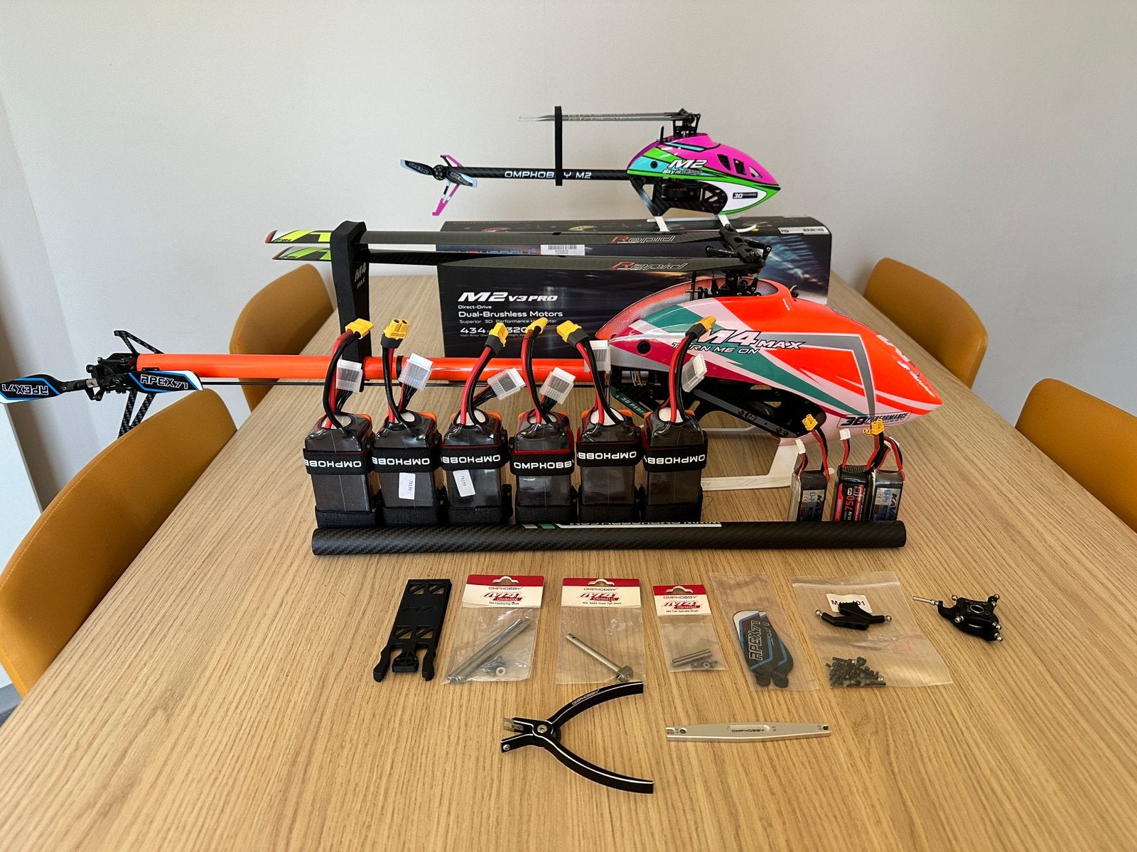 OMP HOBBY M4 max + M2 pro V3, Ophalen of Verzenden, Gebruikt, Elektro, Helikopter