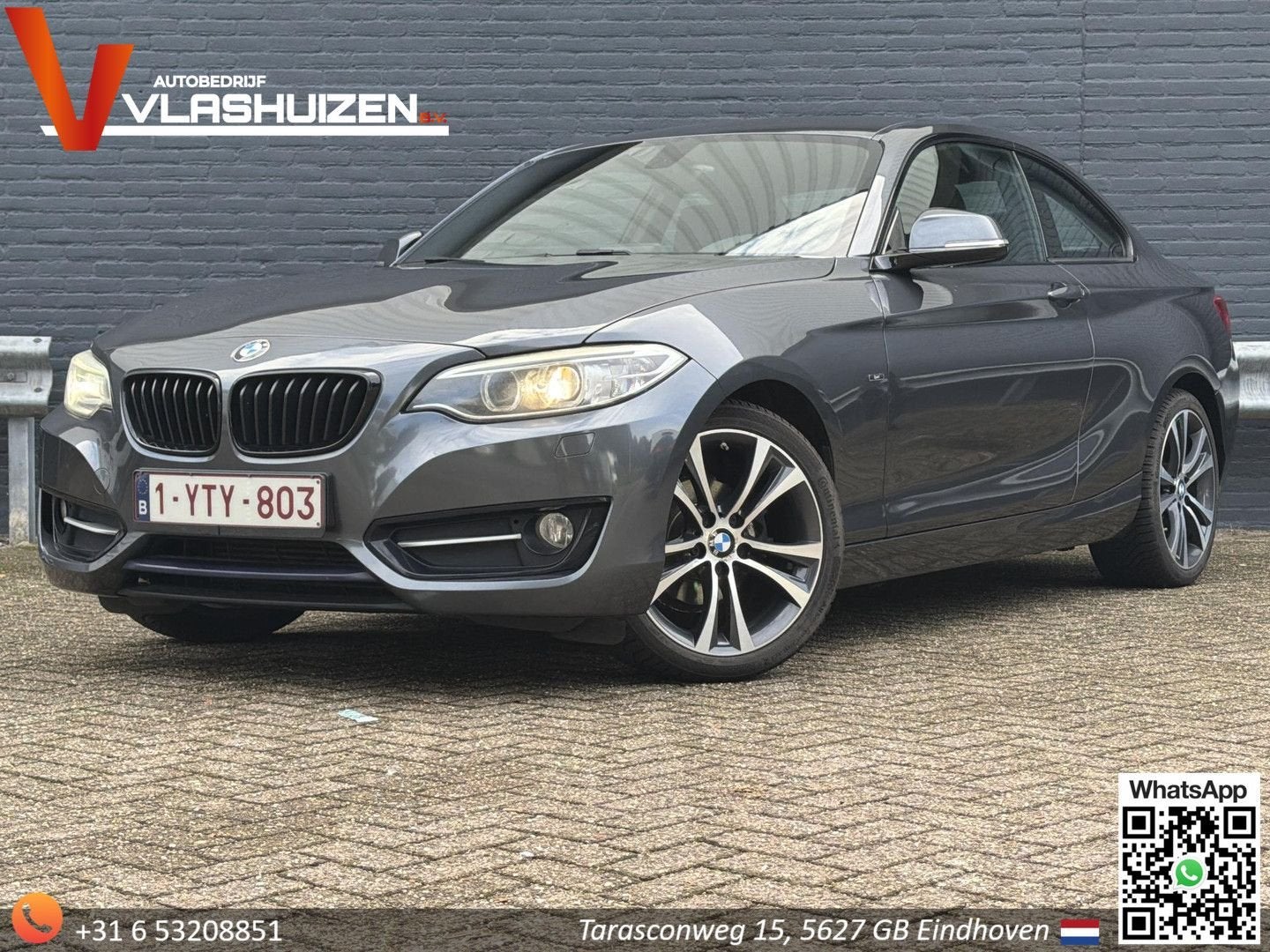 BMW 218 2-serie Coupé 218d Business | Cruise | Climate | Nav, Autos, Argent ou Gris, Entreprise, Boîte manuelle, Diesel
