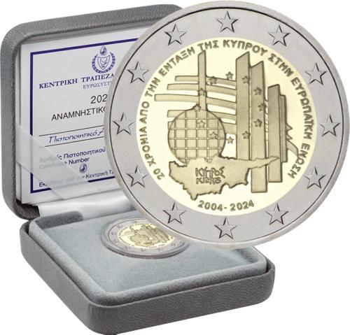 2 euro Cyprus 2024 20 Jaar lid van de Europese Unie, Ophalen, Cyprus, 2 euro, Losse munt