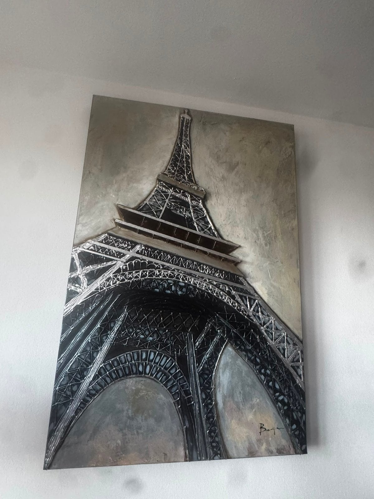 Origineel 3D Eiffeltoren schilderij, Ophalen