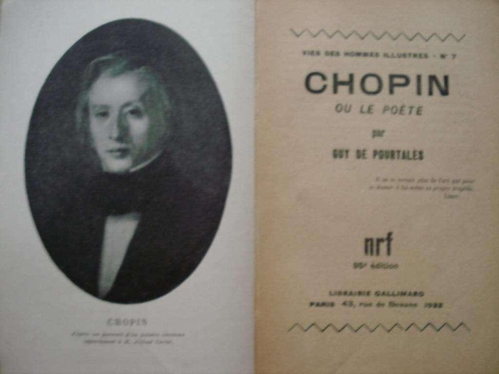 2. Chopin ou le poète Guy de Pourtalès NRF N7 1932, Artiste, Utilisé, Guy de Pourtalès, Envoi