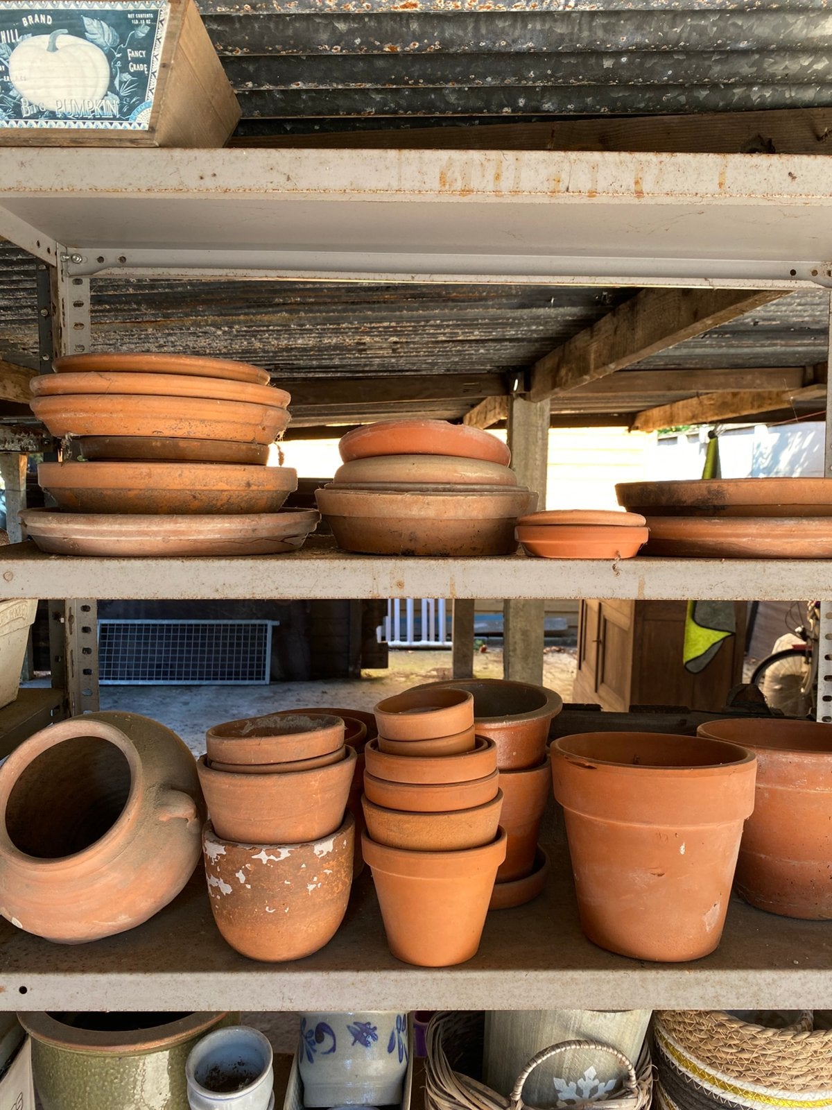 Terracotta bloempotten, Tuin en Terras, Ophalen, Gebruikt, Terracotta
