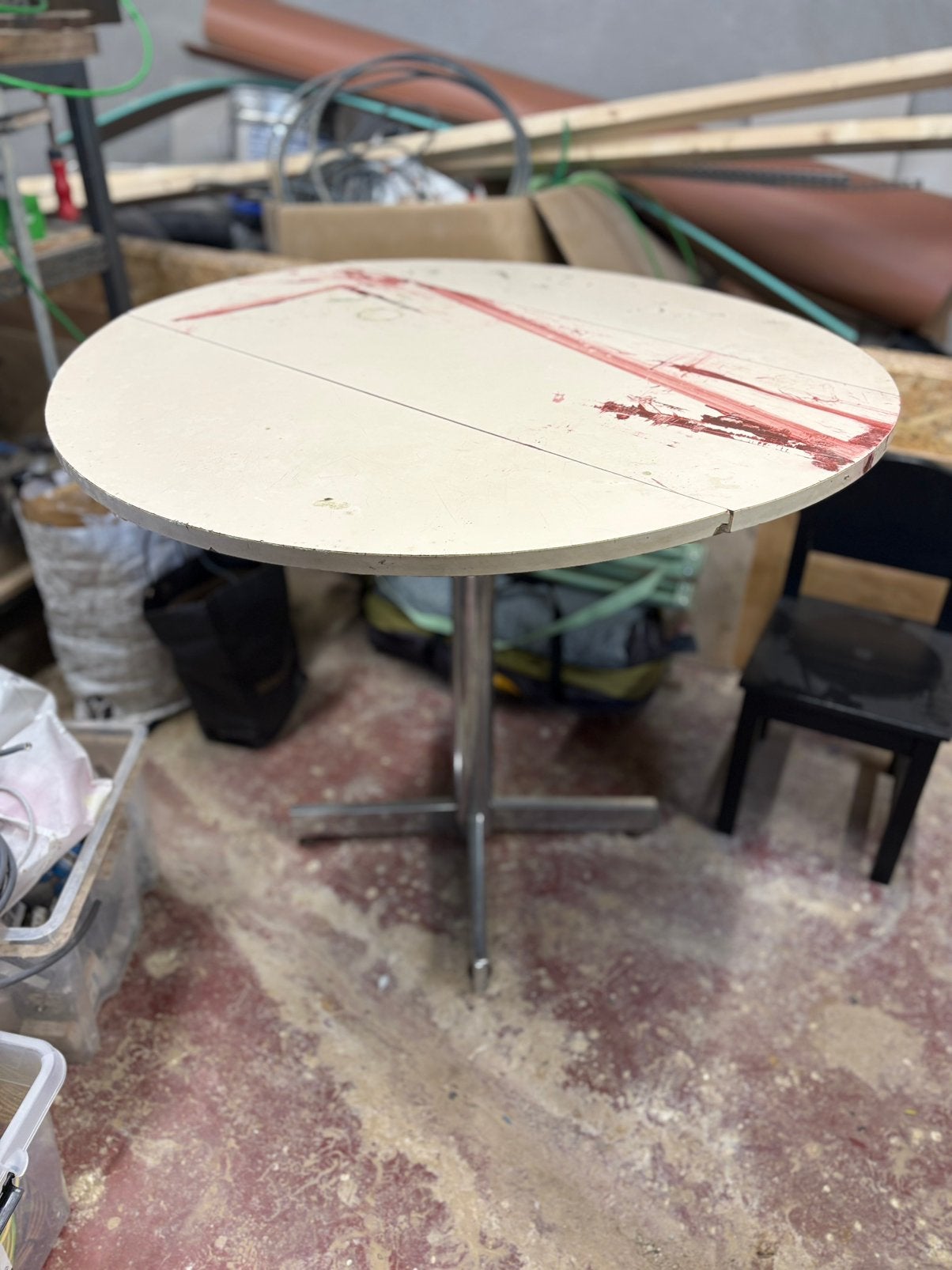 Inklapbare tafel. Rond., Huis en Inrichting, Ophalen, Gebruikt