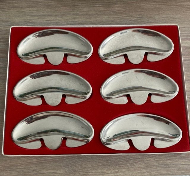 Set van 6 vintage Visgraatschaaltjes, Ophalen of Verzenden