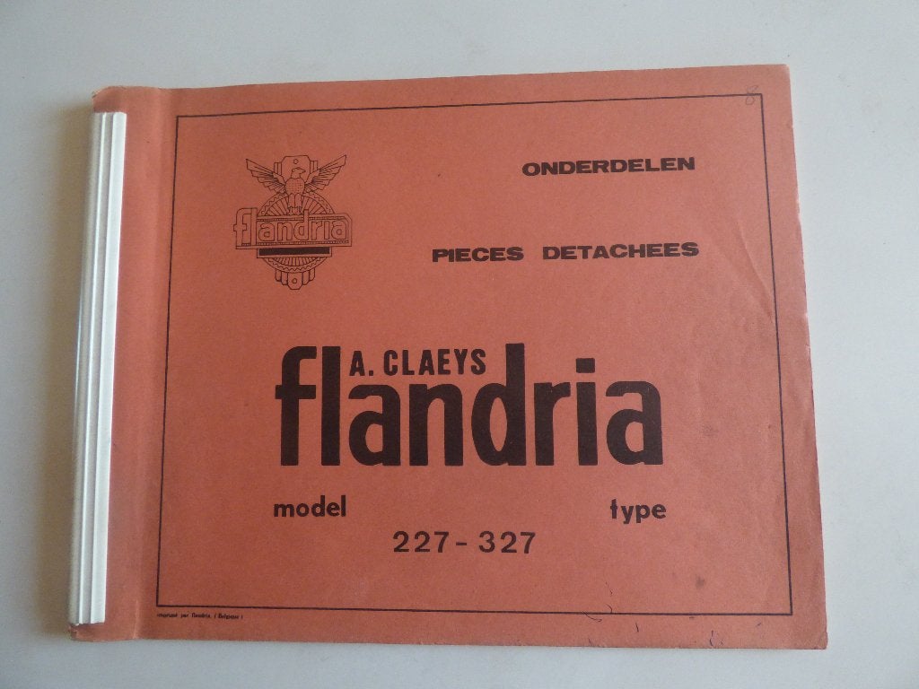 ONDERDELENLIJST FLANDRIA MODEL 227-327, Ophalen of Verzenden, Gebruikt