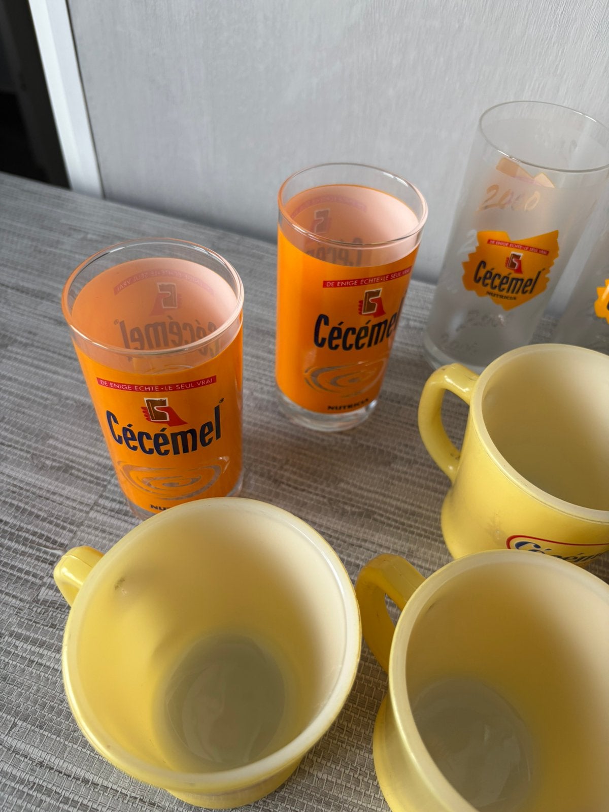 7 verres et 6 tasses CÉCÉMEL, Enlèvement ou Envoi, Comme neuf