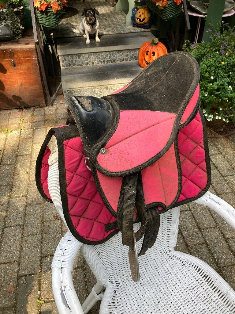 Te koop paardenzadel voor pony + dekens, Enlèvement, Utilisé, Couverture