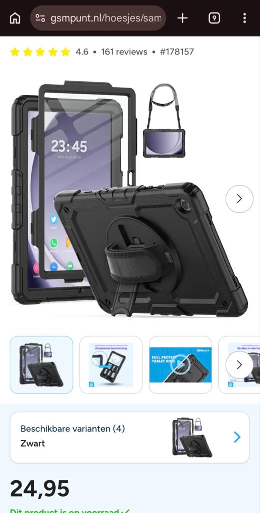 Samsung Galaxy Tab A9 Plus hoes met handriem, Computers en Software, Tablet-hoezen, Ophalen