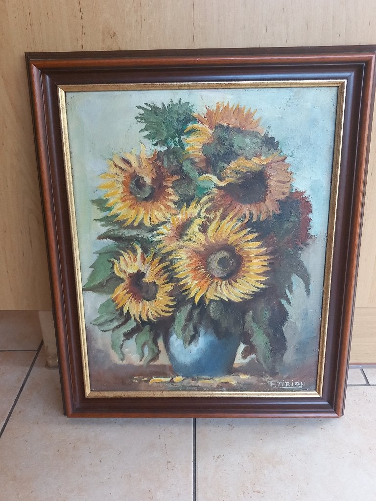 klassiek schilderij F. Tirion, Doek, Klassiek, Ophalen, Bloemen