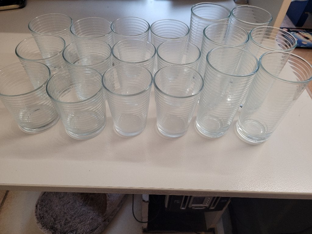 Set 3 x 6 glazen, Maison & Meubles, Cuisine | Vaisselle, Enlèvement, Comme neuf, Verre, Verre ou Verres