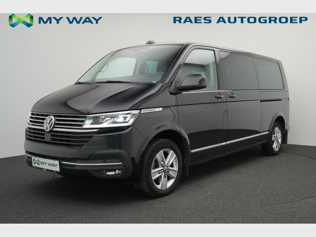 Volkswagen Transporter T6.1 1400 Caravelle Lwb Transporter 2, Auto's, Zwart, Diesel, Lederen bekleding, Transporter