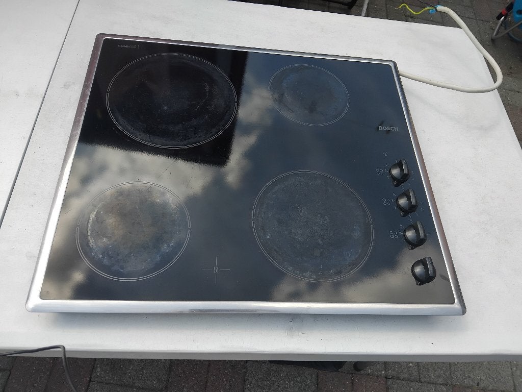 Keramisch inbouw kookplaat, Elektronische apparatuur, Ophalen, Gebruikt, Keramisch, 4 kookzones
