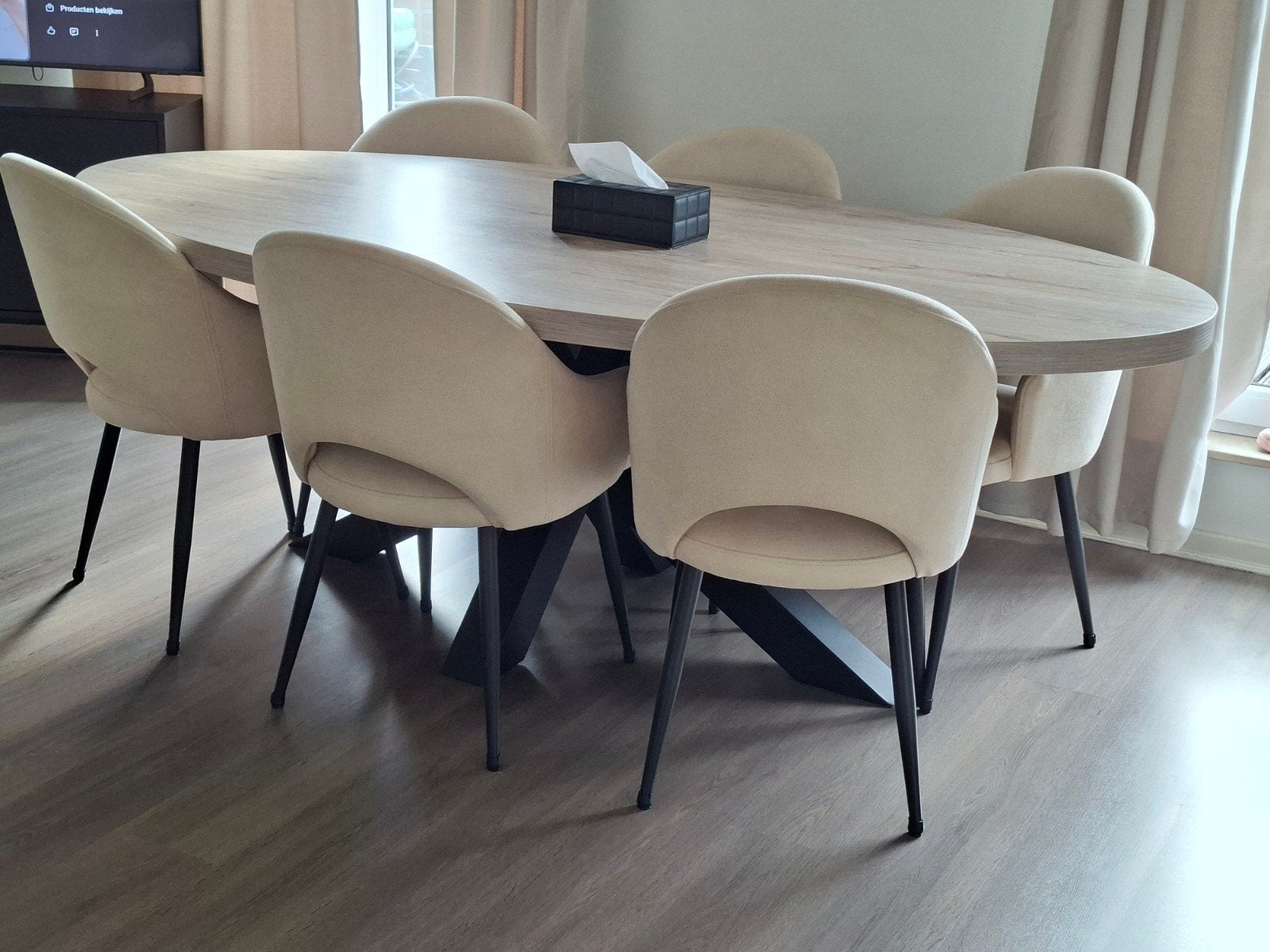 Eetkamer stoelen, Huis en Inrichting, Stoelen, Ophalen, Stof