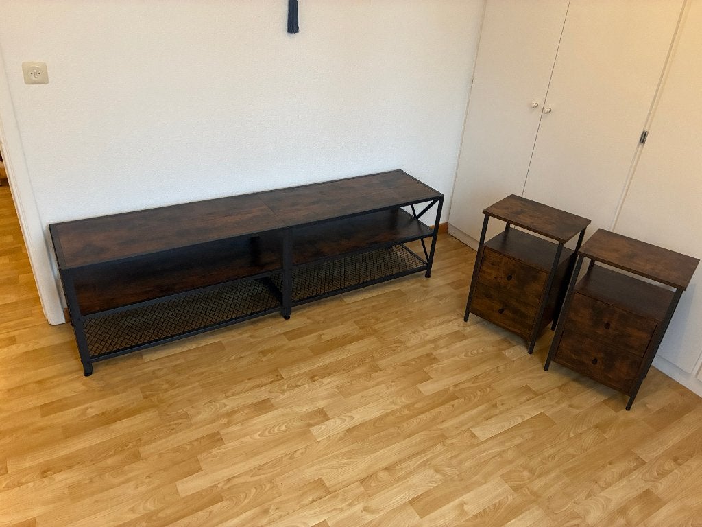 Meuble TV et tables de chevet assortis, Enlèvement, Comme neuf