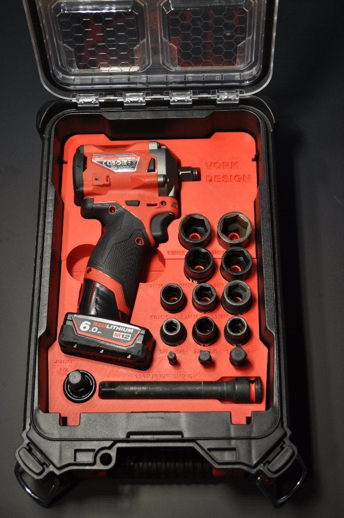 Milwaukee Packout insert M12 Slagmoersleutel FIWF12-0 1/2, Ophalen of Verzenden, Nieuw