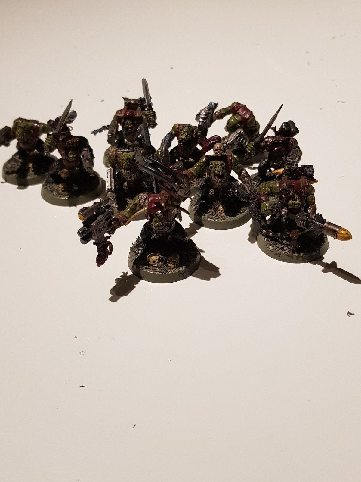 WH40K ORCS : 10 Boyz (1 Nob et 9 Boyz), peints, Hobby & Loisirs créatifs, Wargaming, Comme neuf, Warhammer 40000, Peint, Enlèvement ou Envoi
