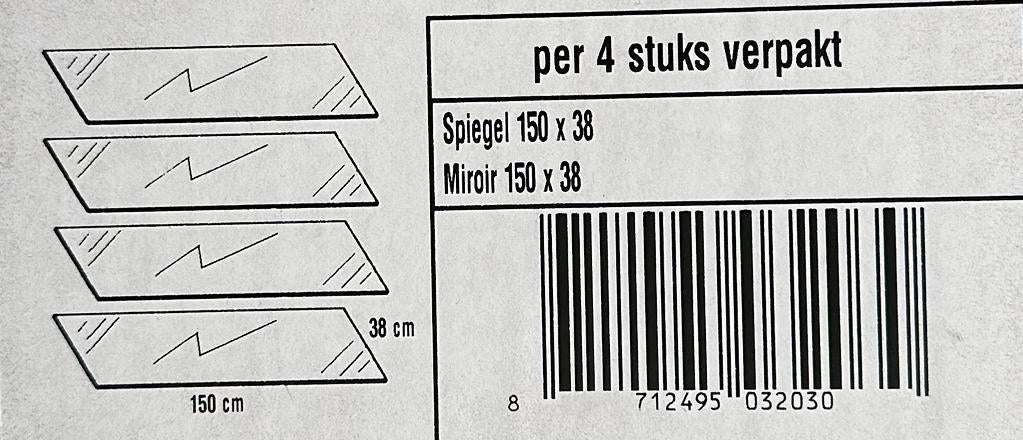 4 spiegels om te plakken, Ophalen, Zo goed als nieuw