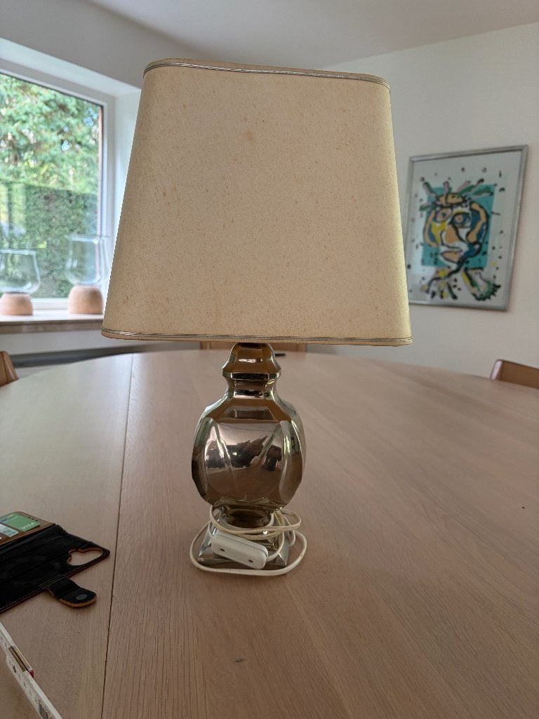 antieke verzilverde lamp, Antiek en Kunst, Ophalen, Zilver